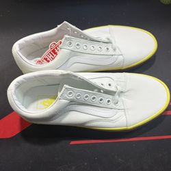 Vans Men’s OFF THE WALL (white And Orange)