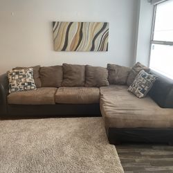 Ashley Leather Brown Sectional