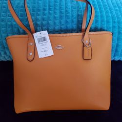 Coach Tangerine Tote