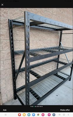 GLADIATOR 4-TIER WELDED STEEL GARAGE STORAGE SHELVING UNTIL 87"IN W X 72"IN H X 24"IN D Thumbnail