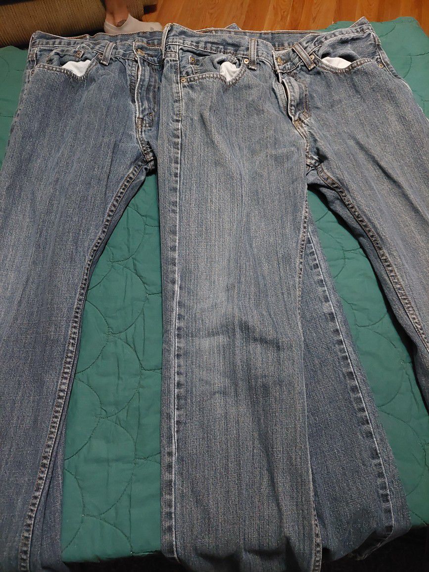 2 Pair Levi's 559 Relaxed Fit Jeans