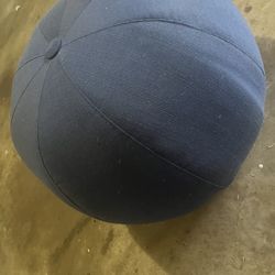  Blue Round Ottoman 