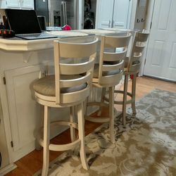 Antique White Bar Stools
