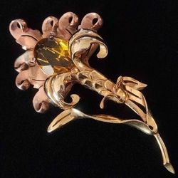 Stunning Vintage Reinad Flower Brooch