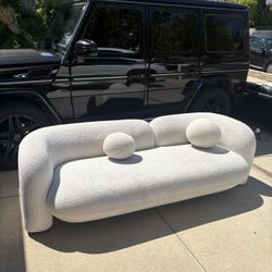 Retro Style Fuzzy Couch