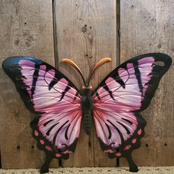 Metal Butterfly-Pink/Lilac Dim: 14" x 10.5" W