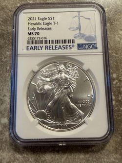 2021 (P) Philadelphia US Mint Silver Eagle Emergency Production T-1 NGC MS70