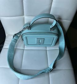 Light Blue Mini Crossbody Bag with Top Handle