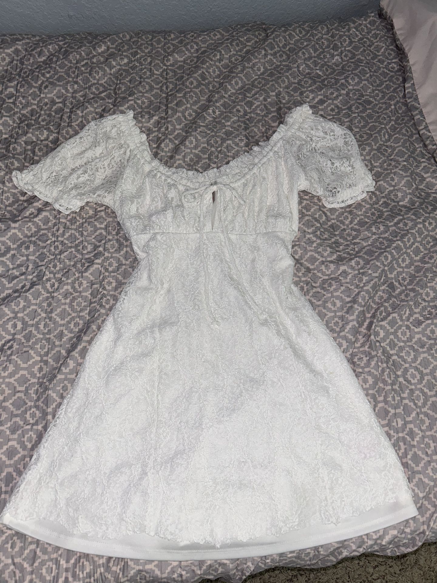 WHITE Mini Summery Dress