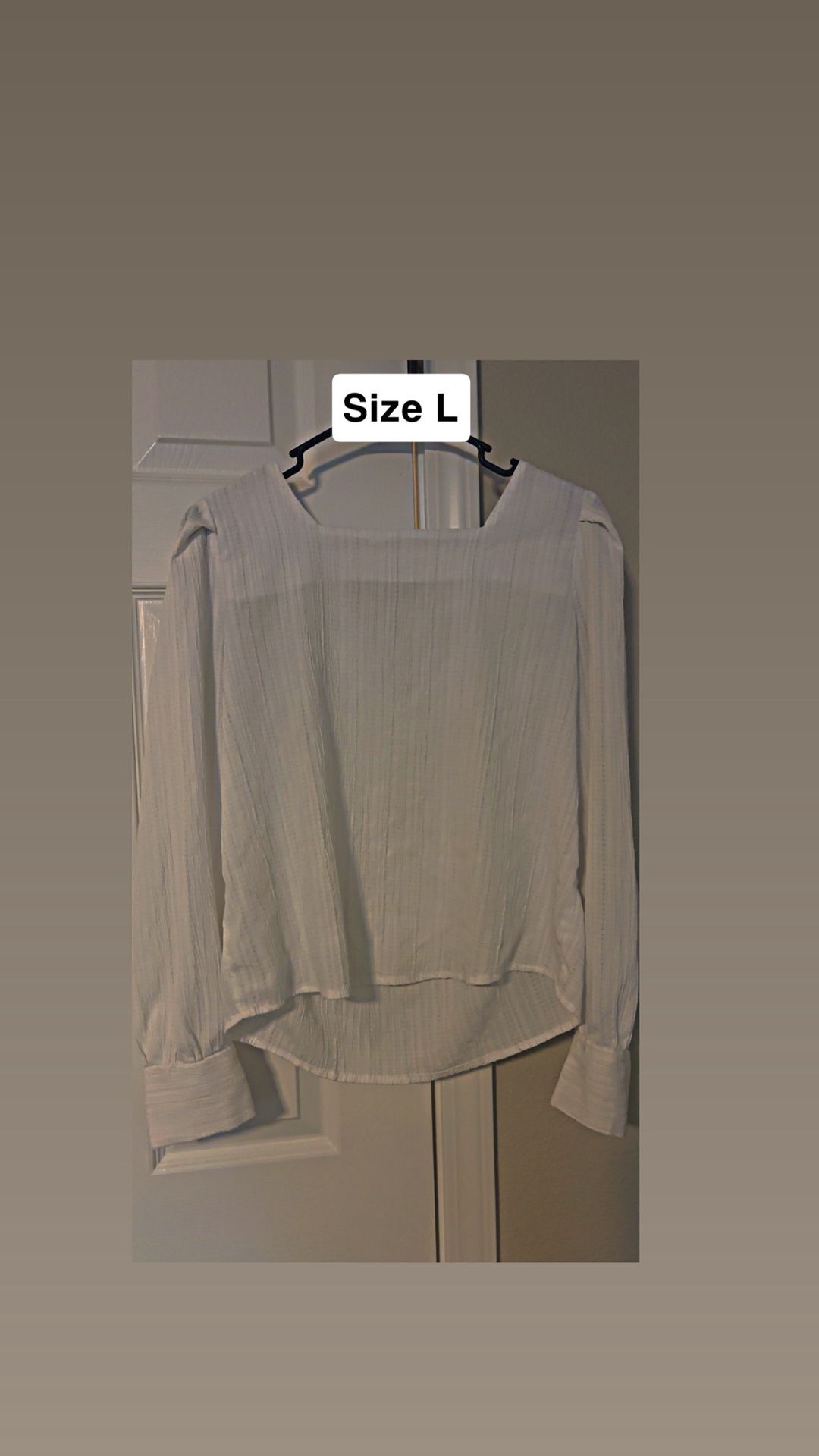 Size Large Womens White Shirt