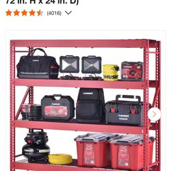 Freestanding Garage Storage Shelving Red