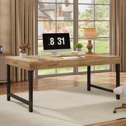 New 55” Industrial Rustic Executive Desk