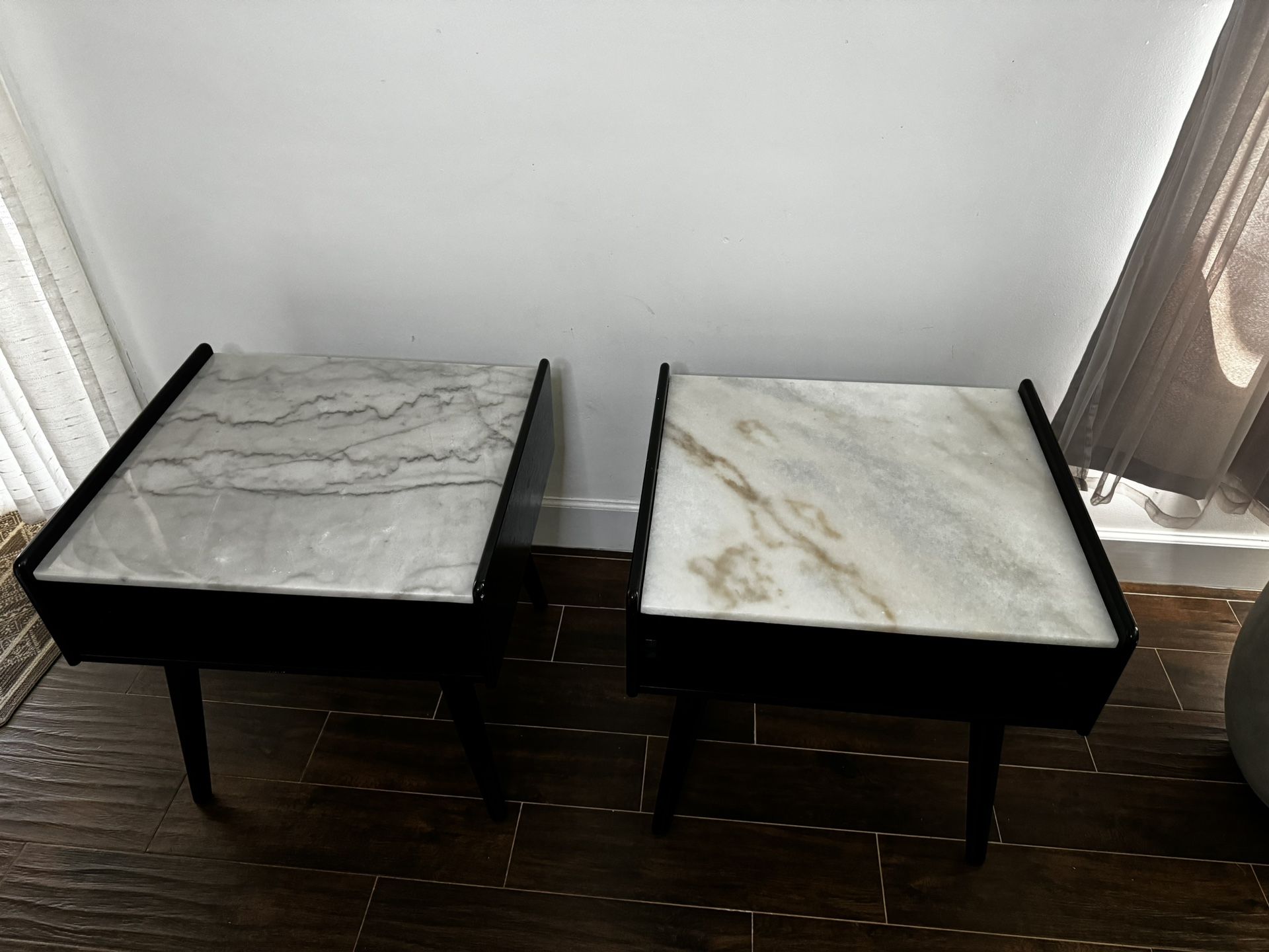 End Tables - Marble Top - Great Condition