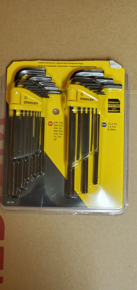 Stanley Allen Wrench Set (Standard and Metric) New
