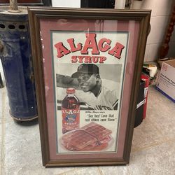 Vintage Alaga Syrup advertisement, Willie Mays, Rare original! Mint!