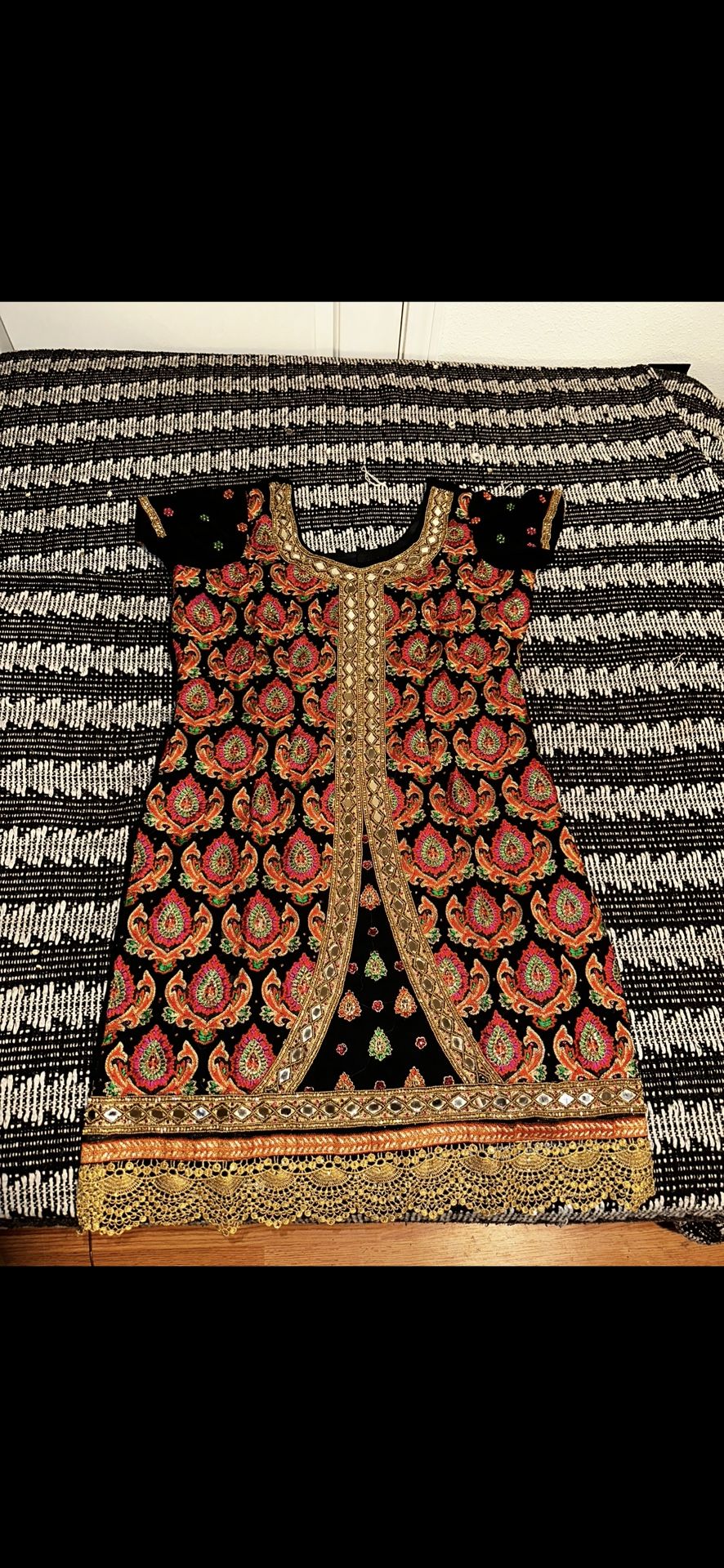 Festival Cultural Fun Dress Bejeweled Beaded Unique