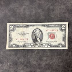 1953-C $2 Red Seal Note -- HIGH-GRADE VINTAGE CURRENCY! — SHIPPING AVAILABLE!!