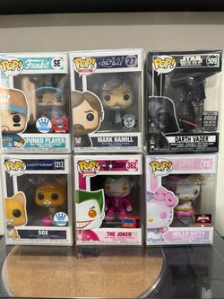 Funko Pop Exclusive Lot of 6 Figures