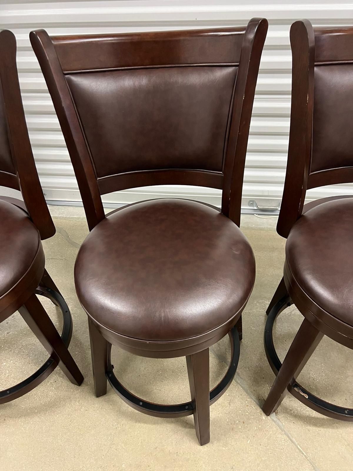 Swivel Leather Barstool All 5 For $450
