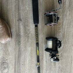 Pro Saber Salt Water Rod PLUS Penn Senator AND  TLD STAR Shimano Reels