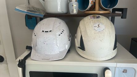White Construction Hard Hats – Lot of 2