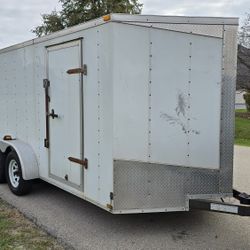 2015 Lark 7x14 V-Nose Enclosed Trailer W/ Ramp