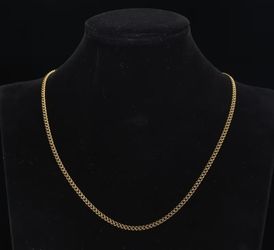 Cadena de acero inoxidable con baño de oro