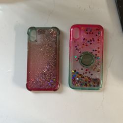 2 iPhone X Sparkly Cases