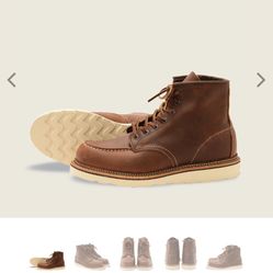 SIZE 7 RED WING WATERPROOF LEATHER SOFT TOE BOOTS BRAND NEW 