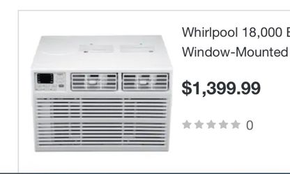 whirlpool air conditioning 18000 btu never used