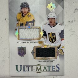 Upper Deck Ultimate Ulti-Mates Karlsson Barbashev Golden Knights Memorabilia
