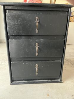 Drawer Black 3 Drawers
