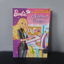Barbie Doll Fashion Designer Coloring Golden Book - Retro - 2011