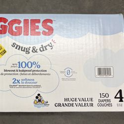 Huggies Size 4 Snug Dry -Diapers -Pañales 