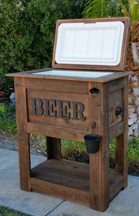 Rustic " BEER " cooler