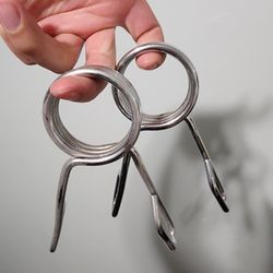 Lightly Used Heavy-Duty Spring Clips - Set of 2