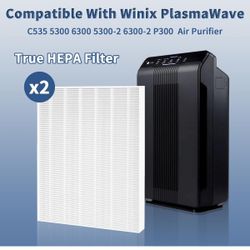 2 Pack 115115 HEPA filter A Size 21 For Winix PlasmaWave Air Purifier (34)