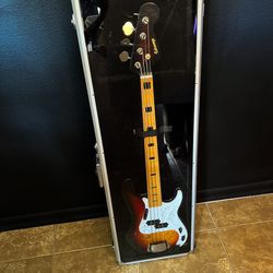Bass Guitar Signed By The Doors 