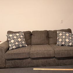 Grey Couch with Pillows