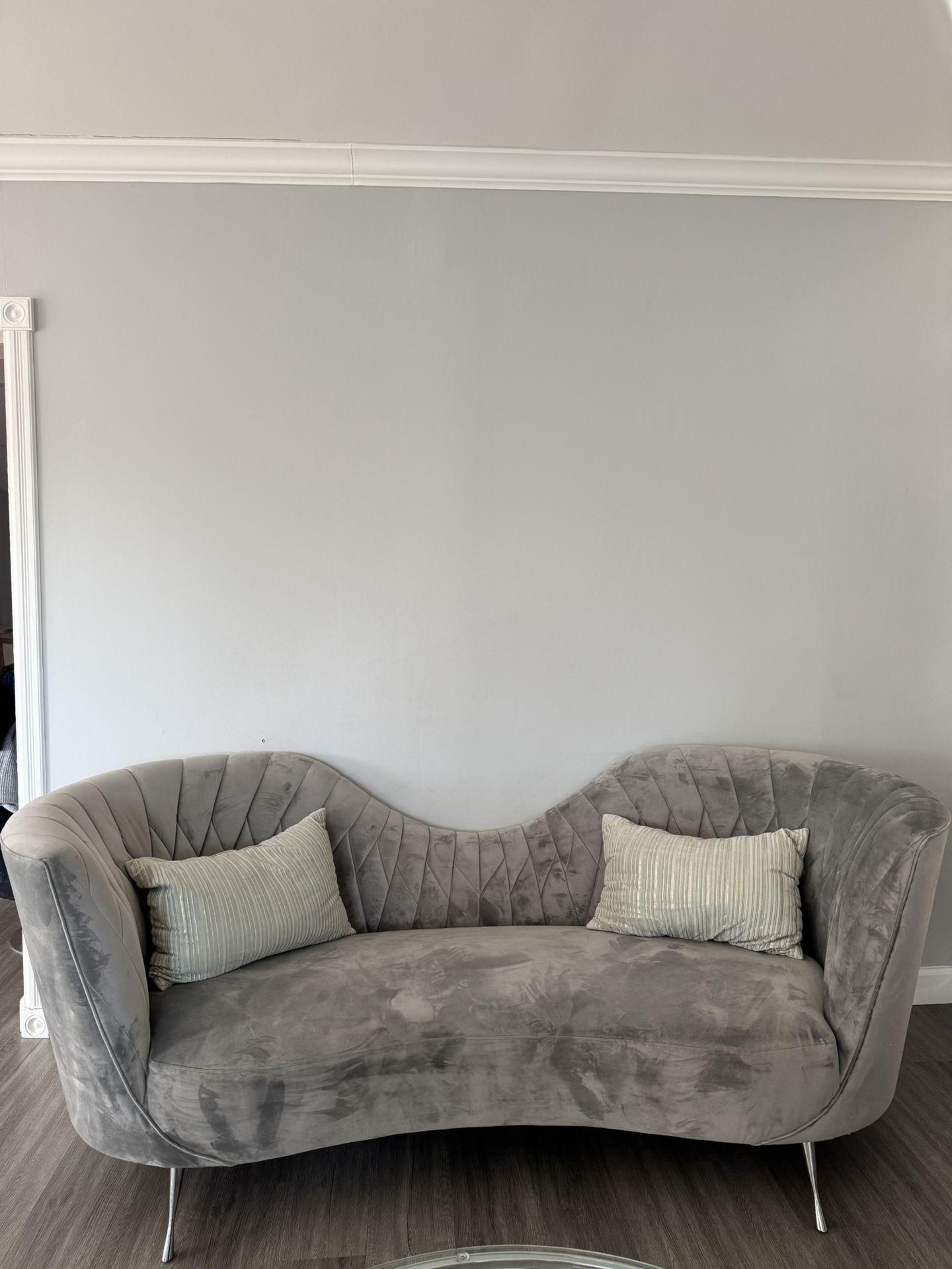 Velvet Elegant Love Seat