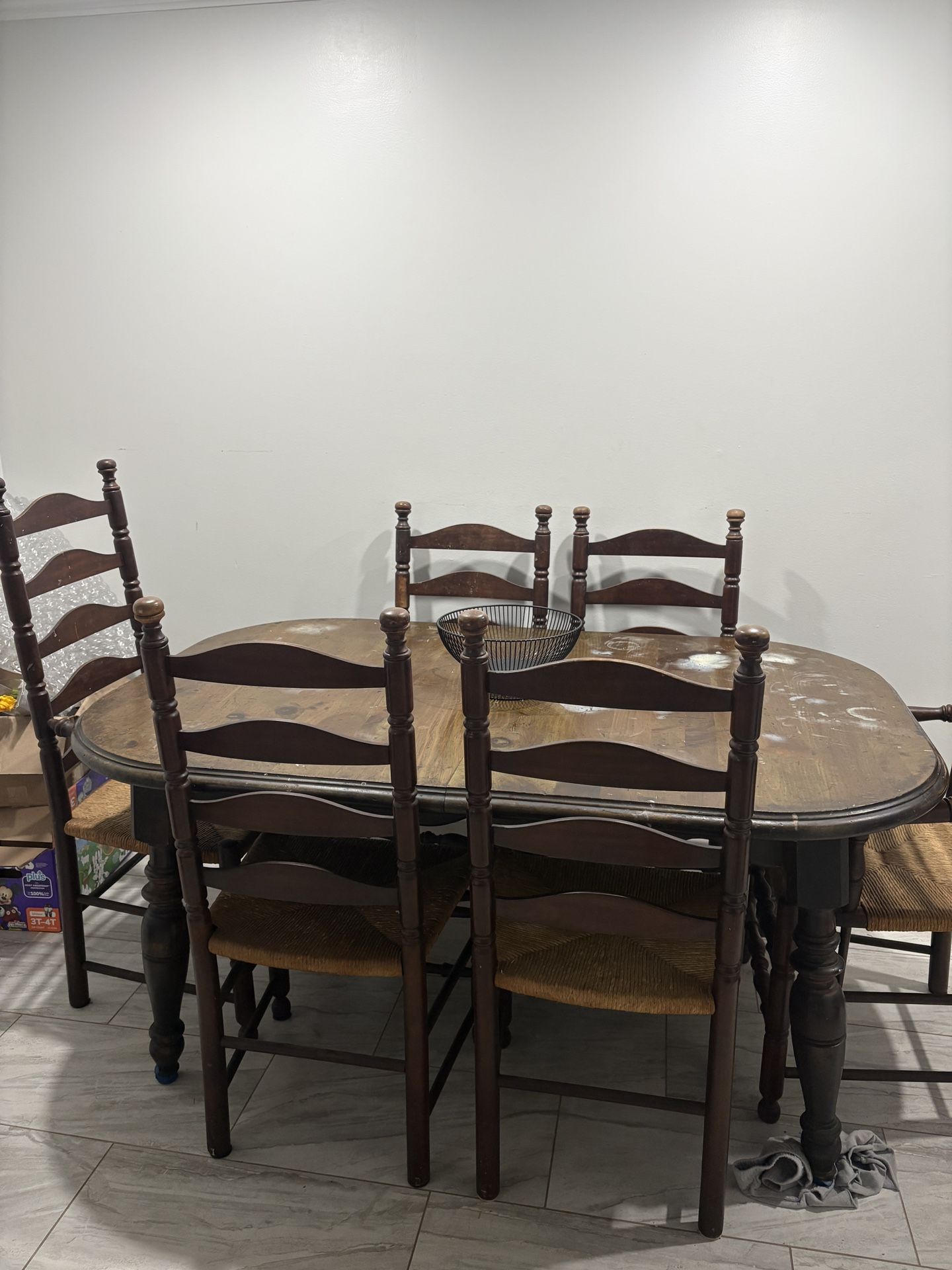 Dining table and chairs