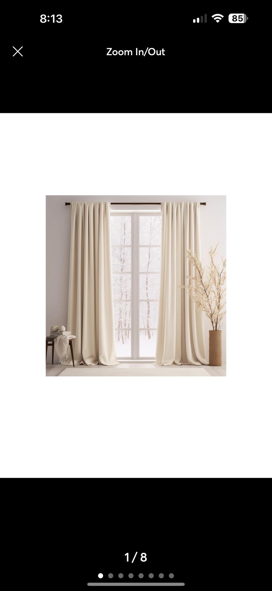 Lazzzy Velvet Curtain Panels Beige Thermal Insulated, 52x90”
