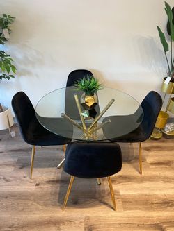 Small modern dining chairs black velvet