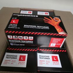 🔥🔥Advance Orange 8 Mil Nitrile Gloves💯👀 – Heavy Duty | Box of 100🟧🟧🟧🟧