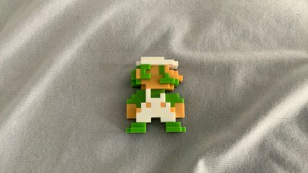 8-Bit Luigi Pixel Art Figure