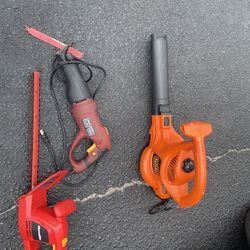 Leaf Blower, power saw , And weee Trimmer 