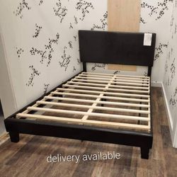 ◇New ◇ Erin Black Pu Upholstered Panel Bedd Framee Camaa/ full,twin,king size Available/Discount Code 👈/Delivery Available 🚚/Home Decor 