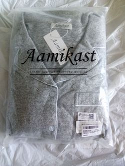 Aamikast Women's Two-Piece Pajama Set XL
