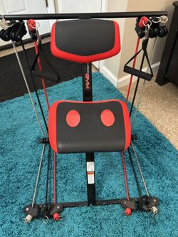 Gym Chair with three types of resistance band