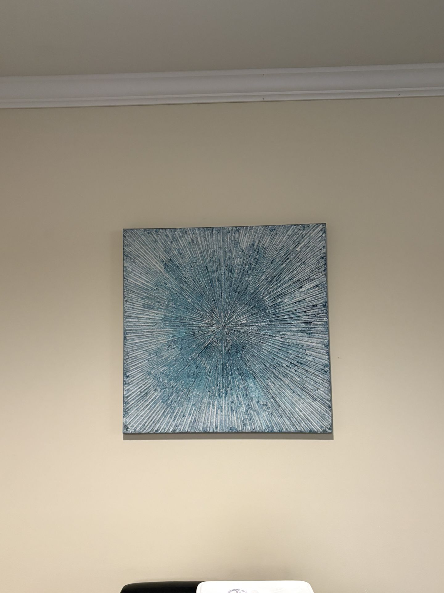 Contemporary Abstract Teal Wall Art (24L" x 24W")